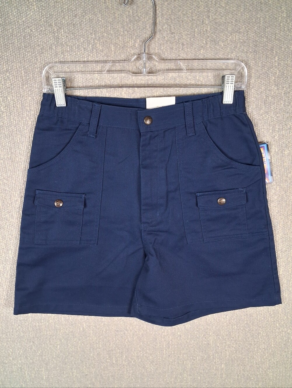 Vintage Boy Scouts of America Cub Scout Cargo Uniform Shorts Navy Blue Boys 20